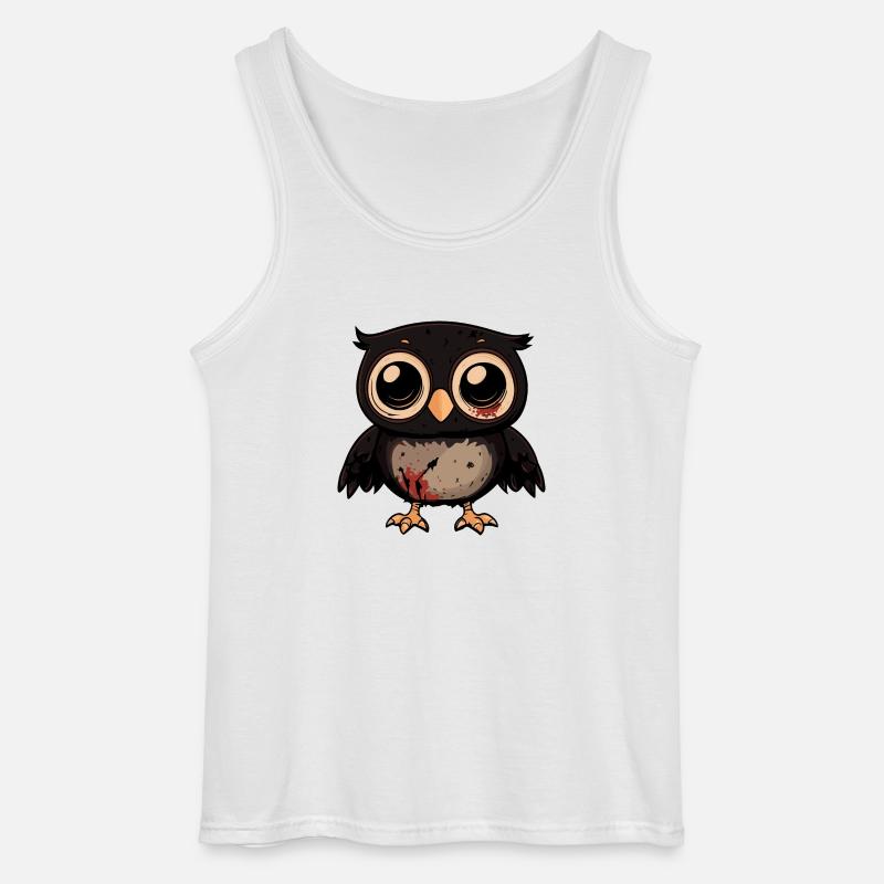 Eule Halloween Comic Lustig - Gildan Männer Tank Top - Weiß