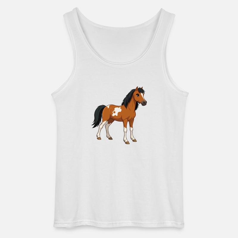 Pferd klein echt - Gildan Männer Tank Top - Weiß