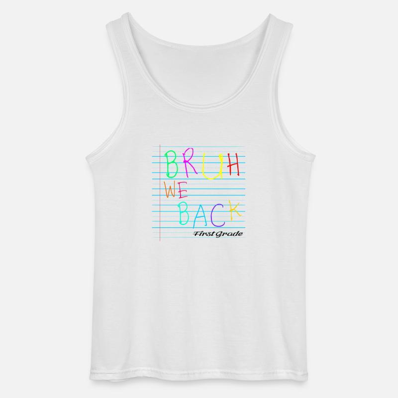 Bruh We Back Enseignants - Gildan Männer Tank Top - Weiß