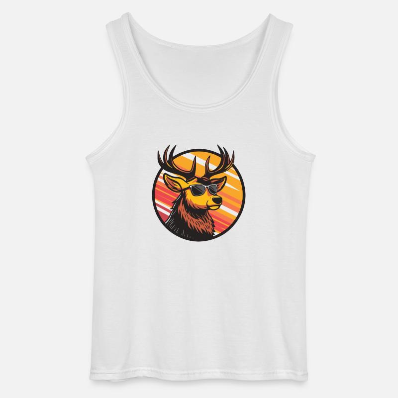 Hirsch Cool - Gildan Männer Tank Top - Weiß