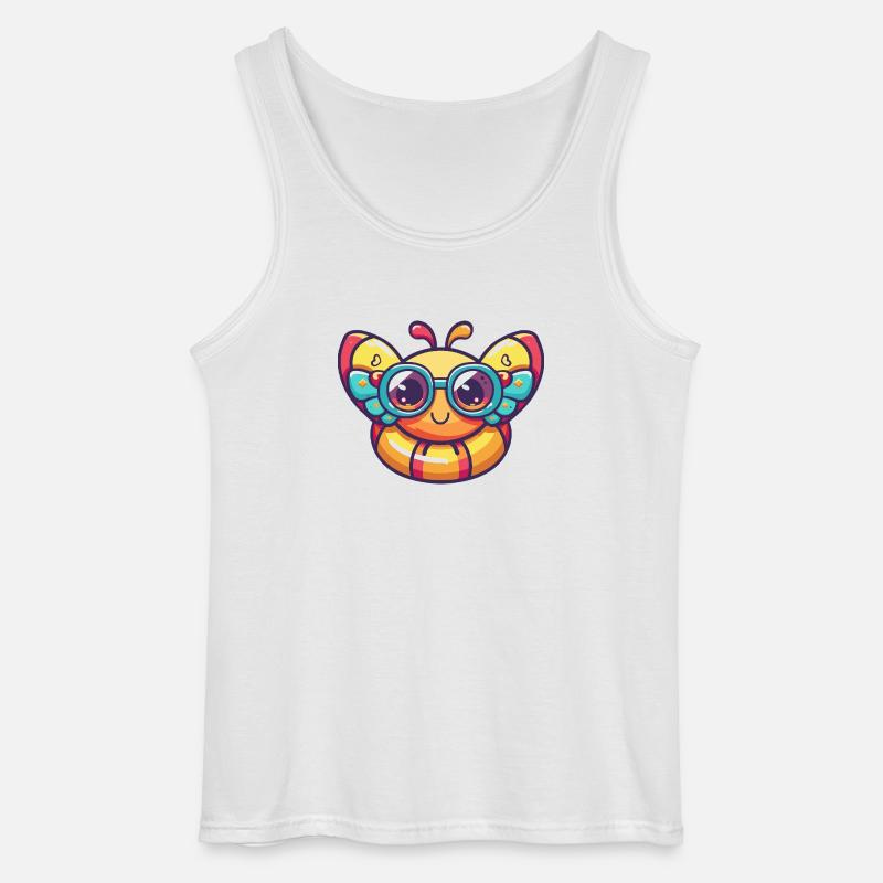 Schmetterling Comic Cool - Gildan Männer Tank Top - Weiß