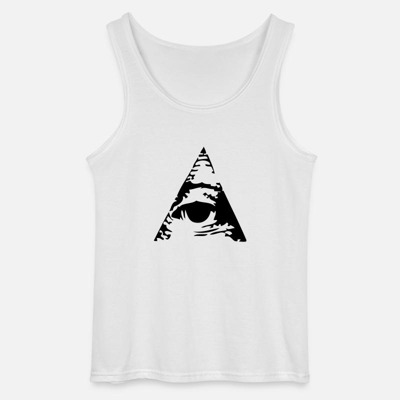 Pyramide - Gildan Männer Tank Top - Weiß