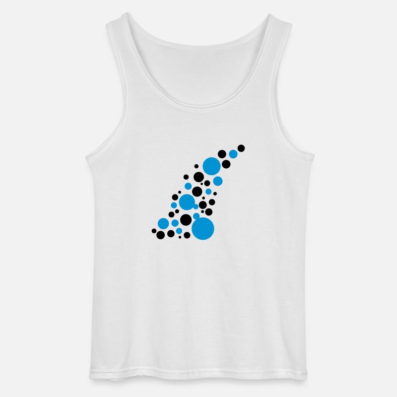 Circle points pattern design - Gildan Men’s Tank Top - white