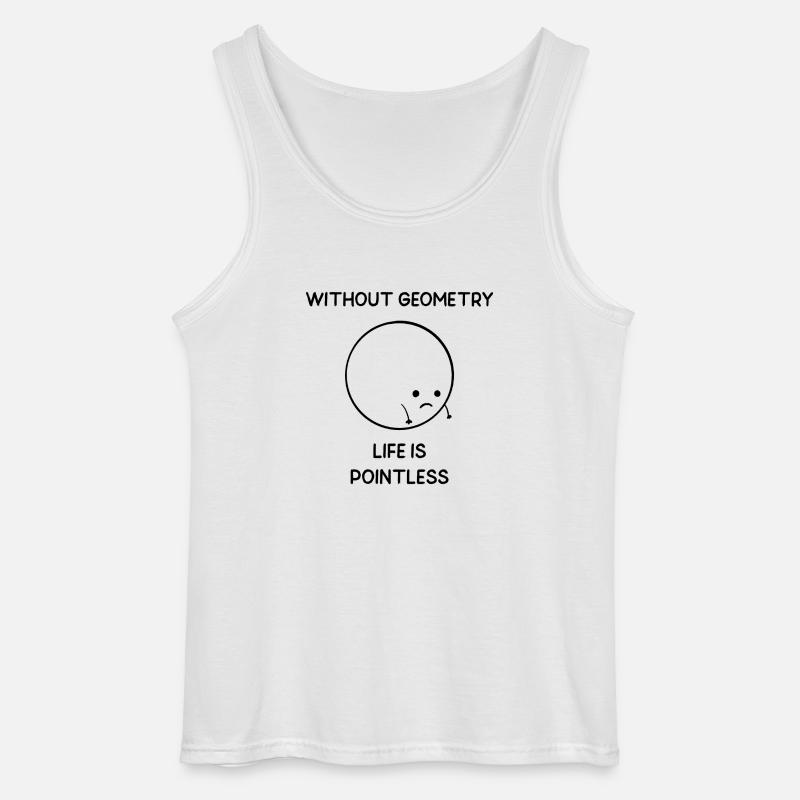 Without Geometry Life is Pointless - Gildan Männer Tank Top - Weiß