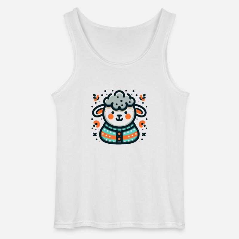 Mouton mignon dans un pull - Débardeur Gildan Homme - blanc