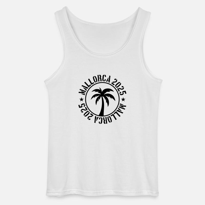 Mallorca 2025 Circle - Gildan Men’s Tank Top - white