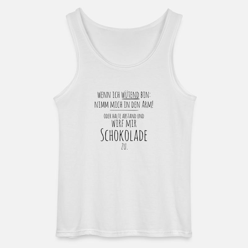 wütend wirf Schokolade - Gildan Männer Tank Top - Weiß