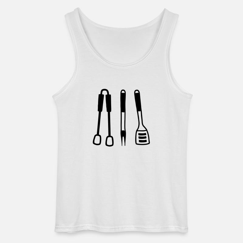 Grillbesteck - Gildan Männer Tank Top - Weiß