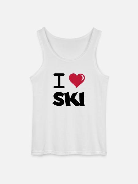 i_love_ski - Gildan Männer Tank Top - Weiß