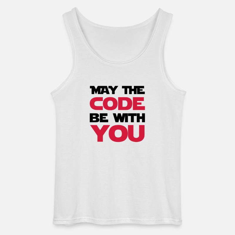 Computer / Developer / Geek / Code / Funny - Gildan Men’s Tank Top - white