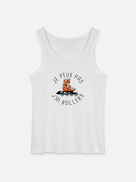 je peux pas j'ai rollers - Débardeur Gildan Homme - blanc