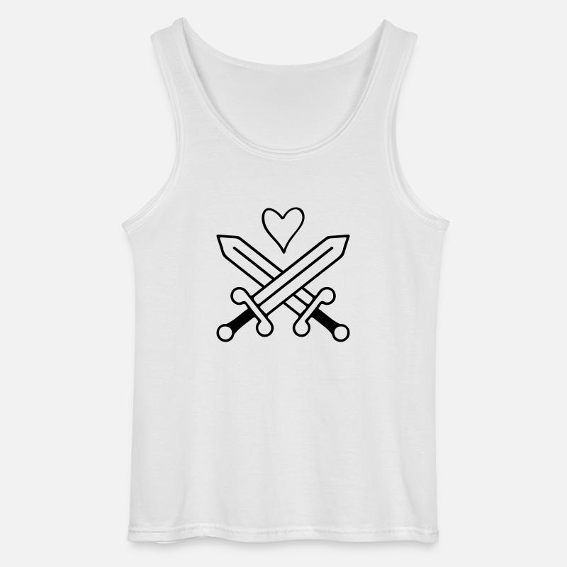 schwerter herz - Gildan Männer Tank Top - Weiß