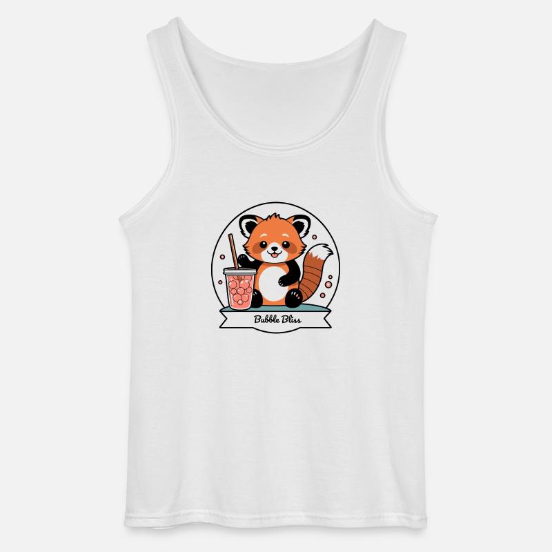 Red Panda Bubble Tea - Gildan Männer Tank Top - Weiß