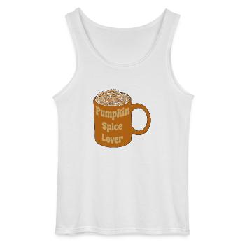 Pumpkin Spice Lover - Gildan Men’s Tank Top - white - Front - AI Model Male 185 dark (185cm)