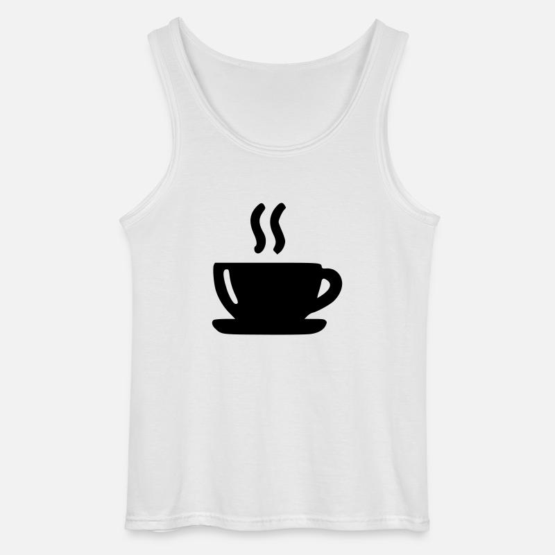 Kaffeebecher - Gildan Männer Tank Top - Weiß