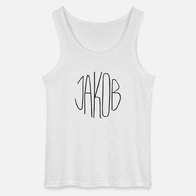 Jakob - Gildan Männer Tank Top - Weiß