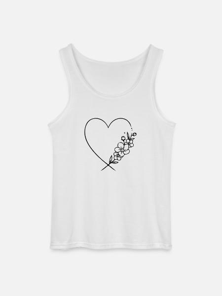 heart - Gildan Men’s Tank Top - white