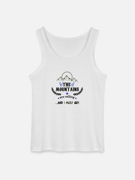 the mountains are calling 02 - Gildan Men’s Tank Top - white