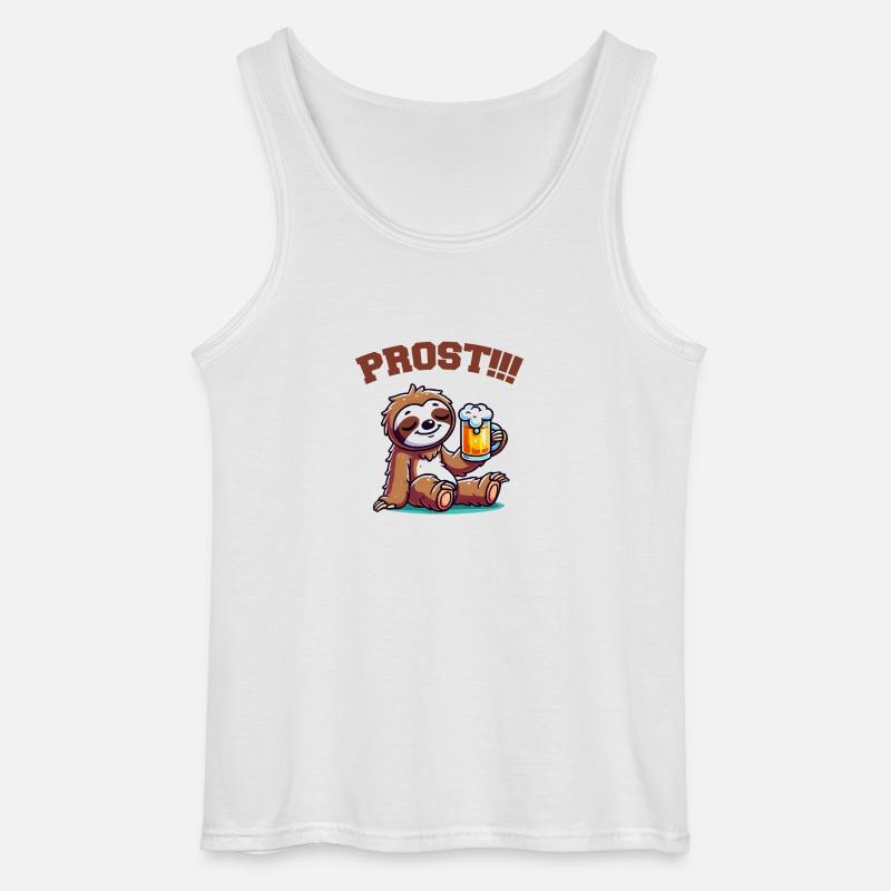 faultier bier comic - Gildan Männer Tank Top - Weiß