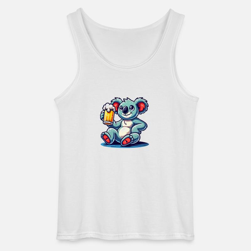 koalabär bier comic - Gildan Männer Tank Top - Weiß