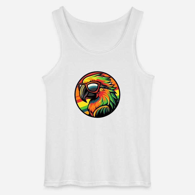 Papagei Comic Cool Sommer - Gildan Männer Tank Top - Weiß