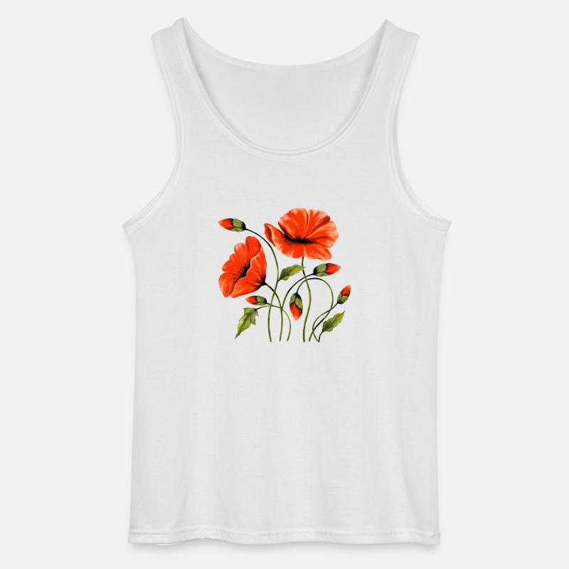 Flowers - Gildan Men’s Tank Top - white