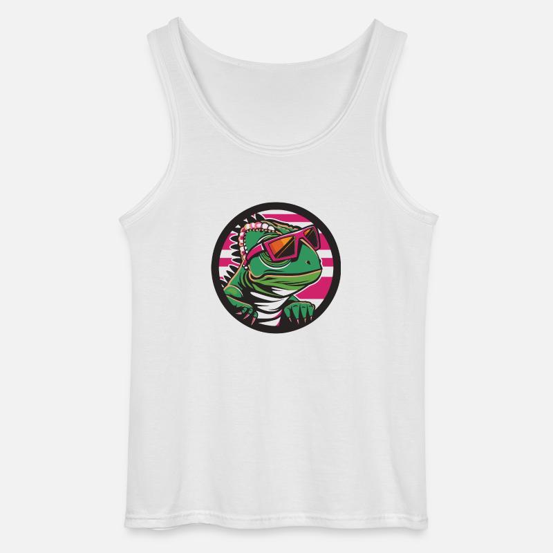Chameleon Cool Comic - Gildan Männer Tank Top - Weiß