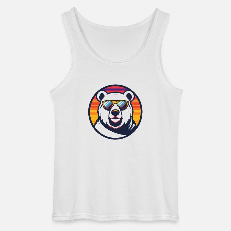 Eisbär Cool Comic - Gildan Männer Tank Top - Weiß