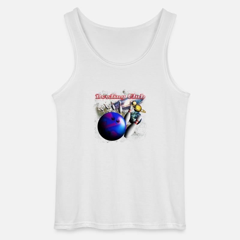 bowling_space_a - Gildan Männer Tank Top - Weiß