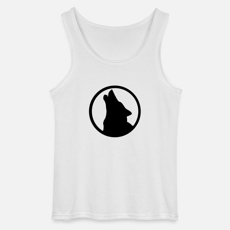 wolf_3 - Gildan Männer Tank Top - Weiß