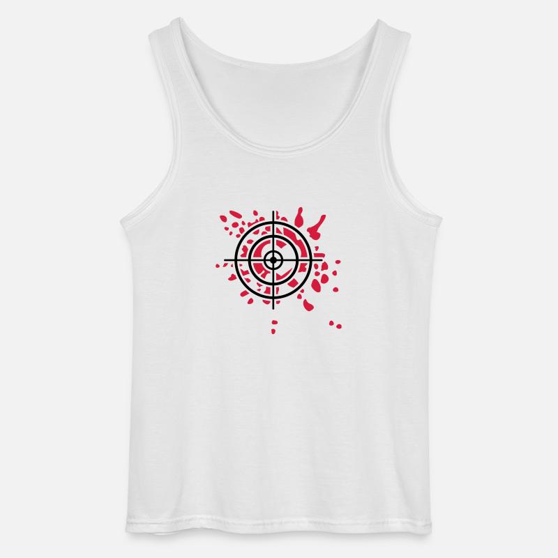 Fadenkreuz Treffer - Gildan Männer Tank Top - Weiß