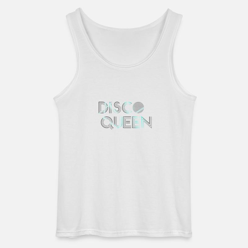 Disco Queen Neon Blue - Gildan Männer Tank Top - Weiß