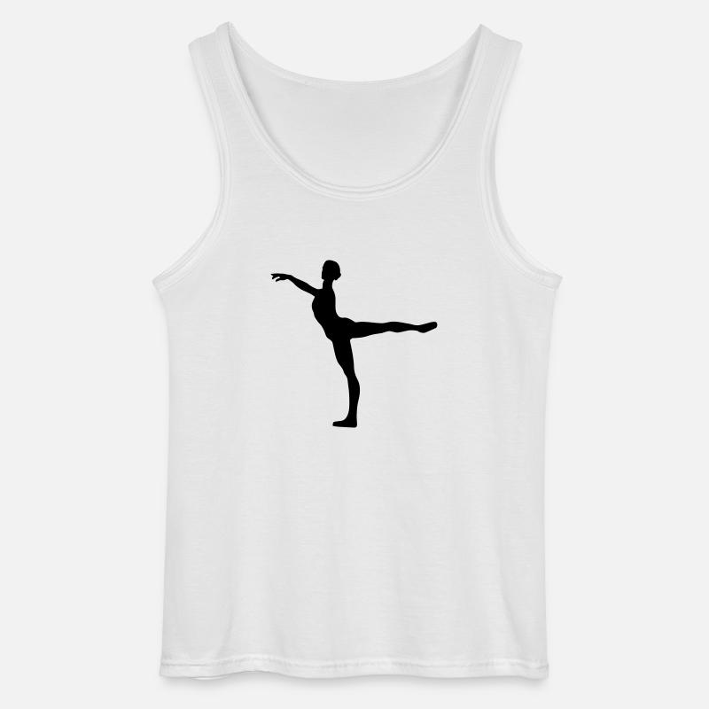 Vector Ballet dancer Silhouette - Gildan Men’s Tank Top - white