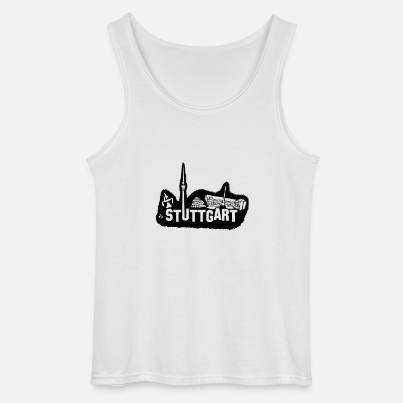 STUTTGART - Gildan Männer Tank Top - Weiß