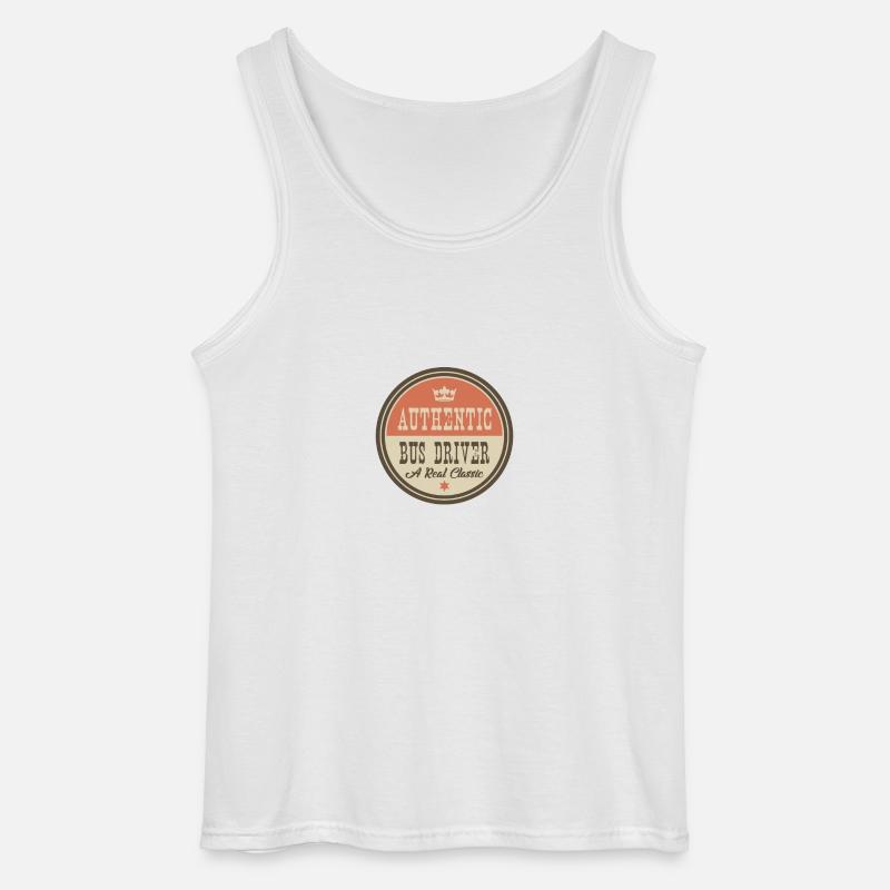 AUTHENTIC BUS DRIVER - BUSFAHRER - Gildan Männer Tank Top - Weiß