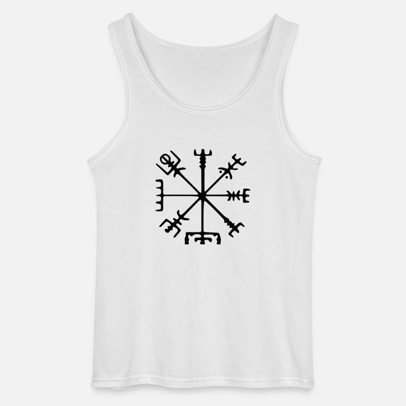 Viking compass - Gildan Männer Tank Top - Weiß