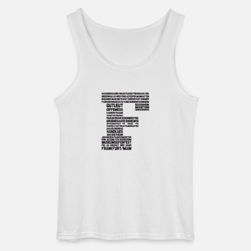 Frankfurt am Main Black - Gildan Männer Tank Top - Weiß