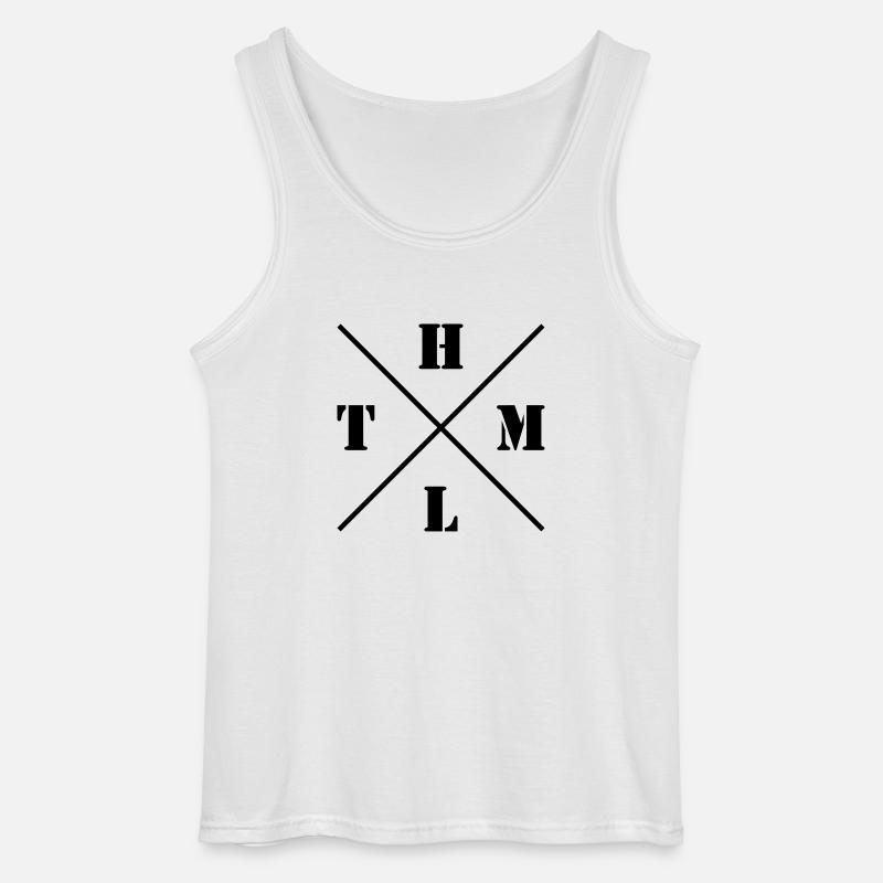 HTML Logo - Gildan Männer Tank Top - Weiß