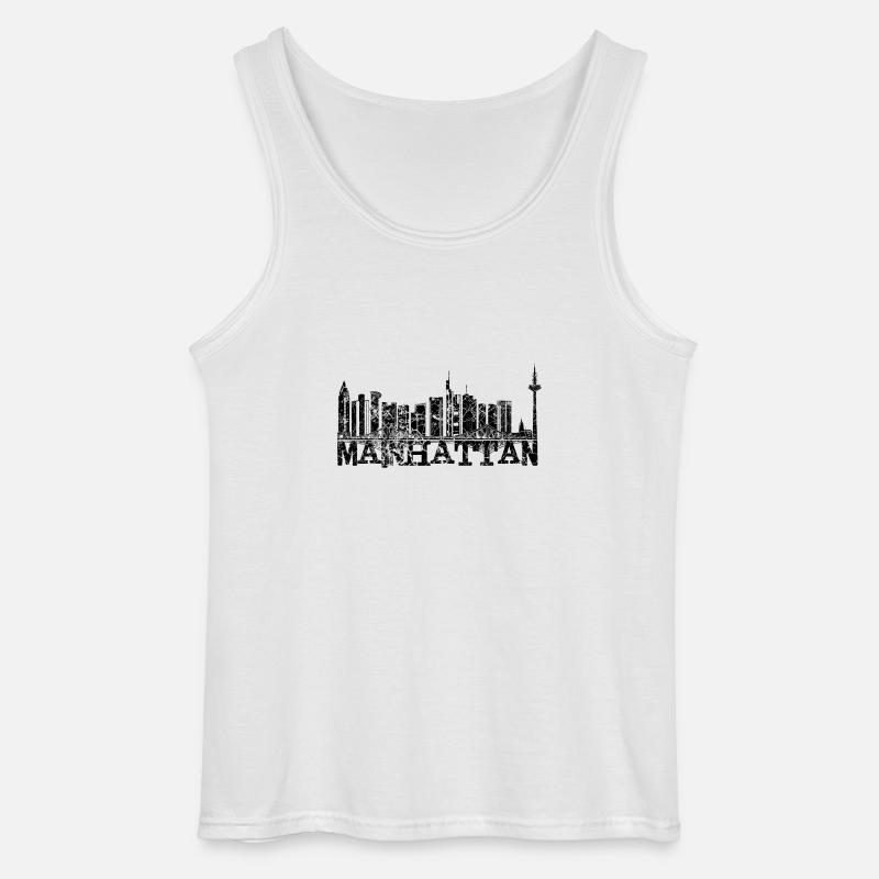 Mainhattan FFM - Gildan Männer Tank Top - Weiß