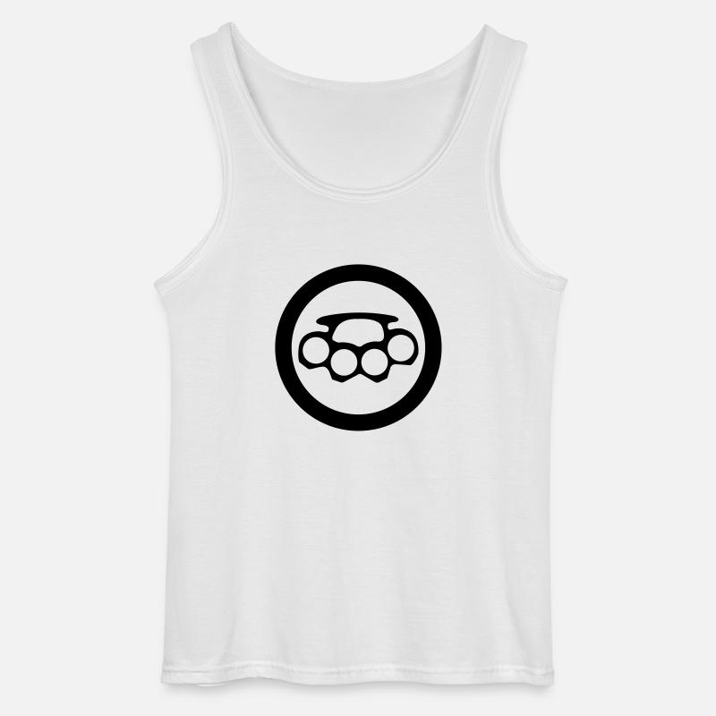 schlagring icon - Gildan Männer Tank Top - Weiß