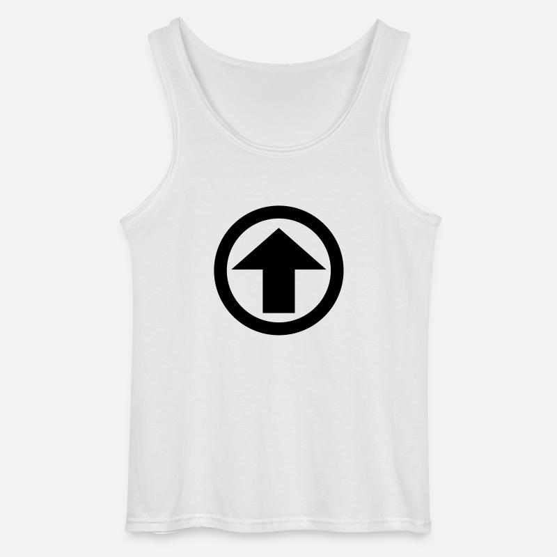 pfeil hoch - Gildan Männer Tank Top - Weiß