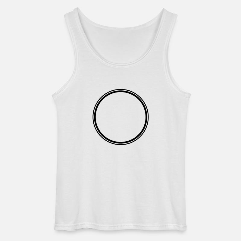 Button - Gildan Männer Tank Top - Weiß