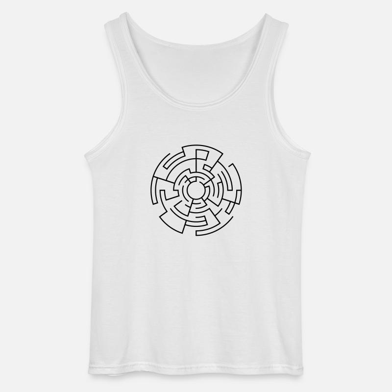 labyrinth - Gildan Männer Tank Top - Weiß