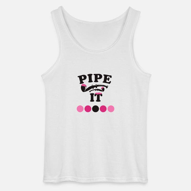 pipe it - Gildan tanktop til mænd - hvid