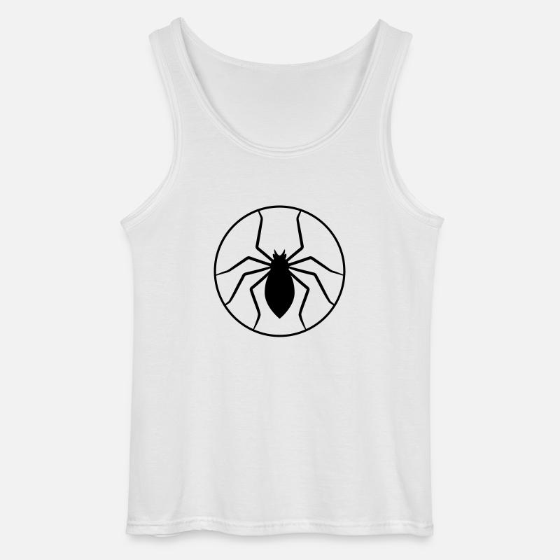 Circle Spider Logo Design - Gildan Männer Tank Top - Weiß