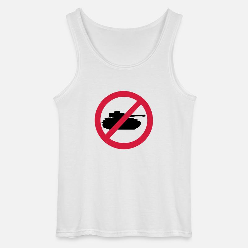 Panzer - Gildan Männer Tank Top - Weiß