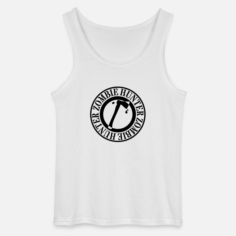 Zombie Hunter - Gildan Männer Tank Top - Weiß