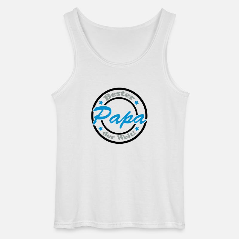 bester_papa_der_welt2 - Gildan Männer Tank Top - Weiß