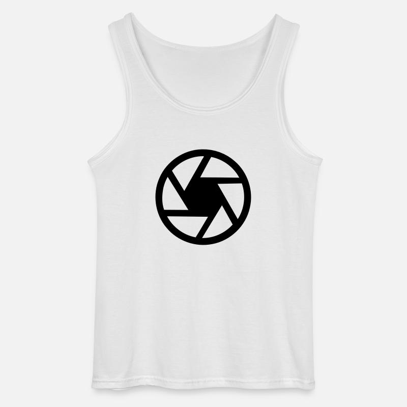 Kamera - Gildan Männer Tank Top - Weiß