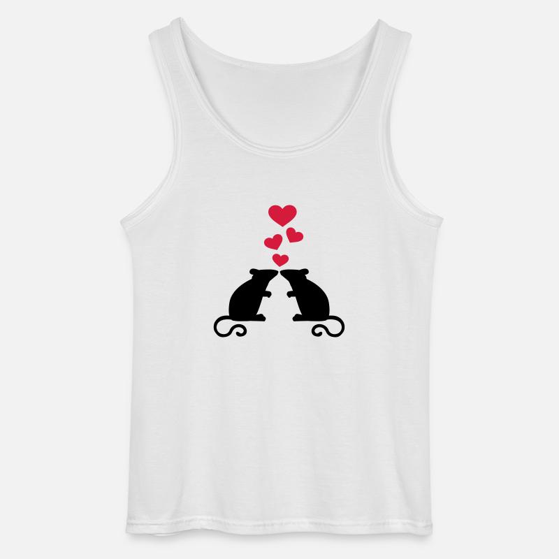 Maus - Gildan Männer Tank Top - Weiß